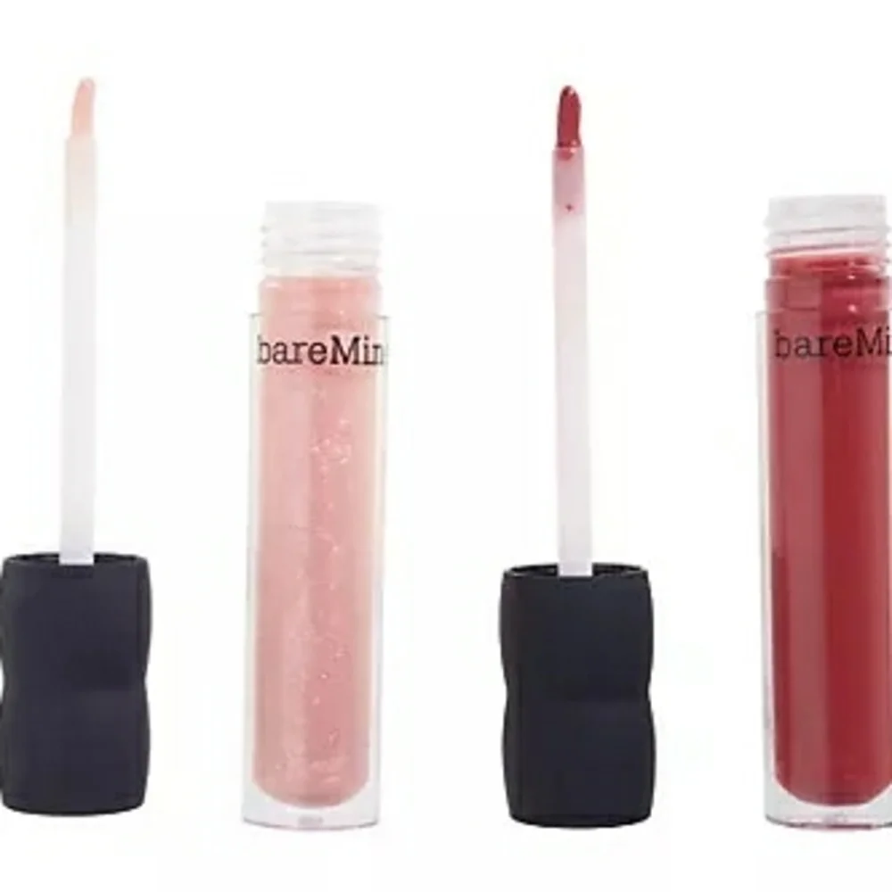 bareMinerals Makeup Collection with Gold Brush and Pink Shades